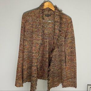 Barbara Who? Viscose Knit Jewel Tone Shawl Sweater Cardigan Size XL Made in USA